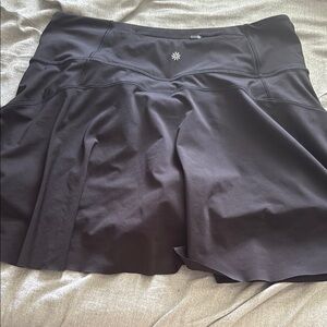 Athleta Black Skorts with Flowy Pleated Design